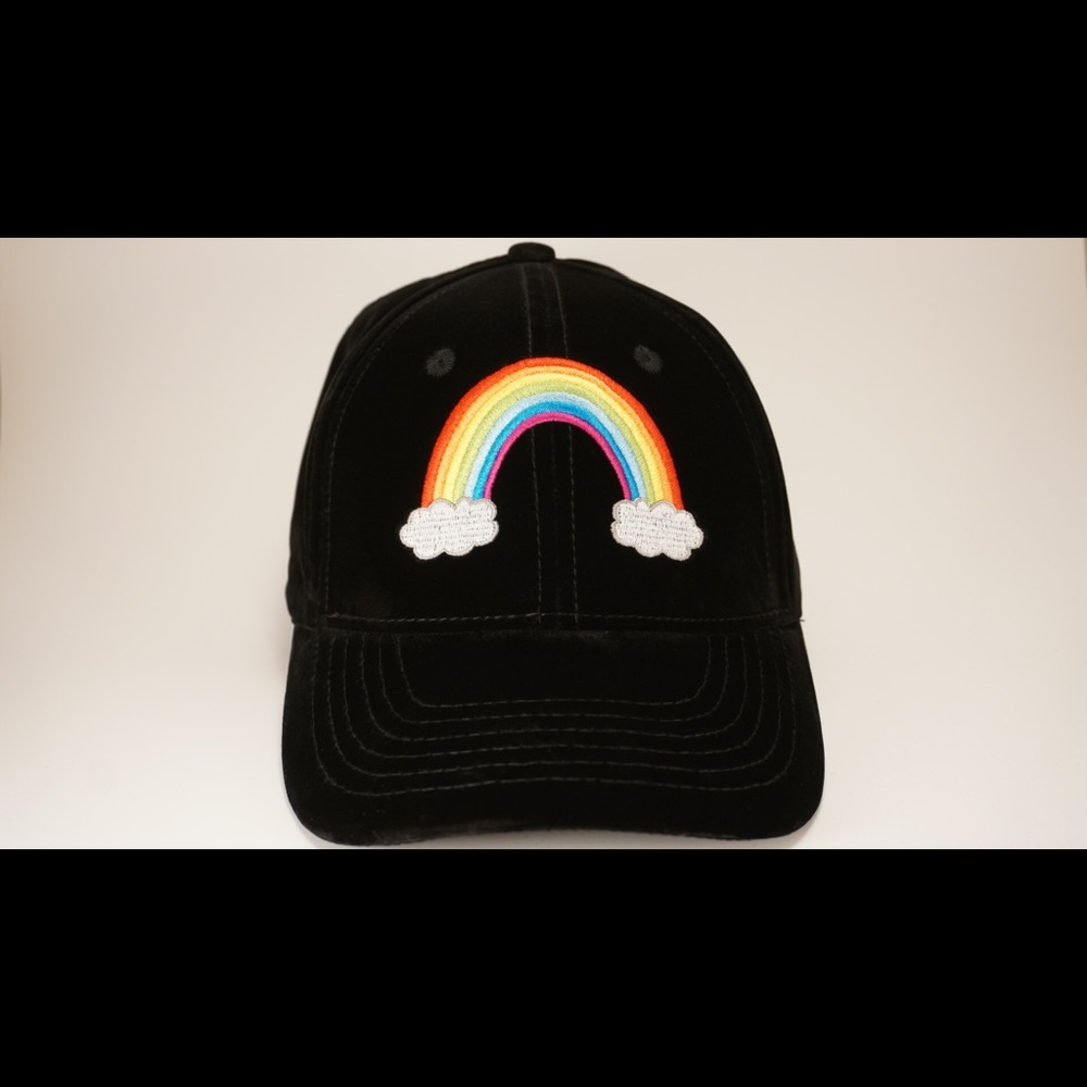 Black velvet rainbow 🌈 baseball cap
